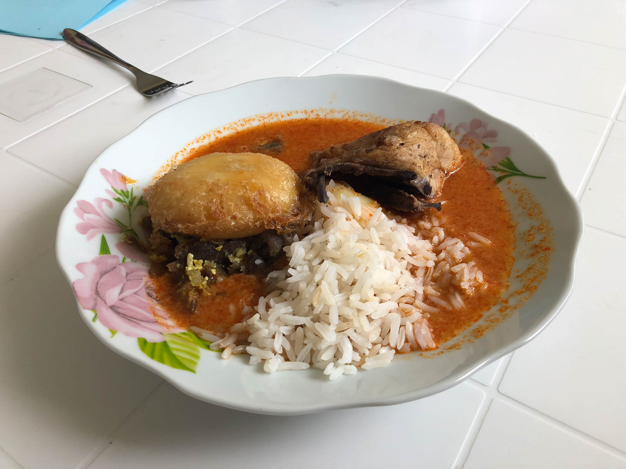   Uchuku —a regional stew featuring  chuño  (dehydrated potato), chicken, and spicy broth—served in the hospital cafeteria in Mizque during the 2018 Multi-Specialty Mission Trip. 