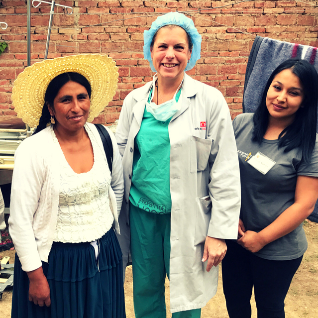 Daniela (left) with Dr. Janet Tomezsko andsocial worker, Marisol