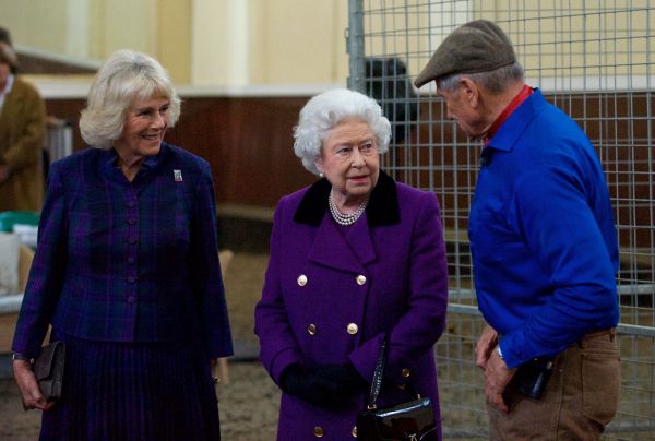 Her Royal Highness The Duchess of Cornwall, Her Majesty Queen Elizabeth II, and Brooke Global Ambassador Monty Roberts at an event hosted by The Duchess of Cornwall for Brooke supporters. Photo by Simon Palmer 2015.