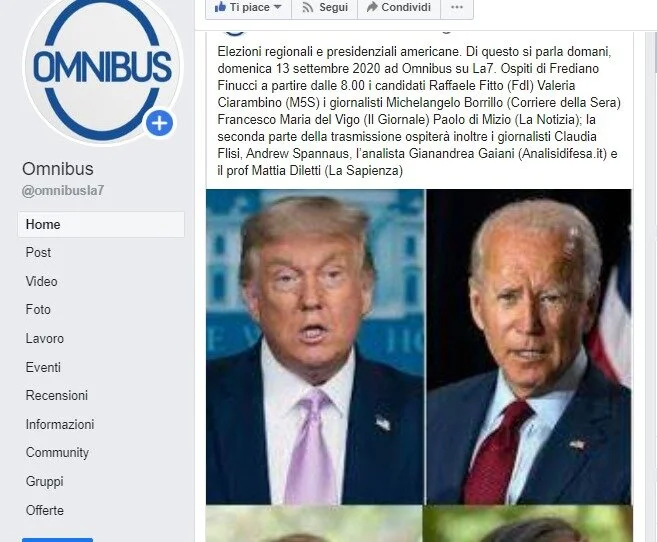 Omnibus La Sette Oct. 13, 2020