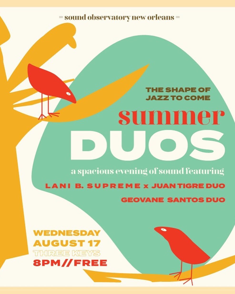 cool spacious duos mark this august edition of #sojtc - @jelanibauman @juantigrerocks  @gpstheguitarist 
come listen.