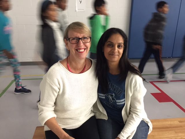 Librarian Gurdeep Gadwal at Sir Isaac Brock PS
