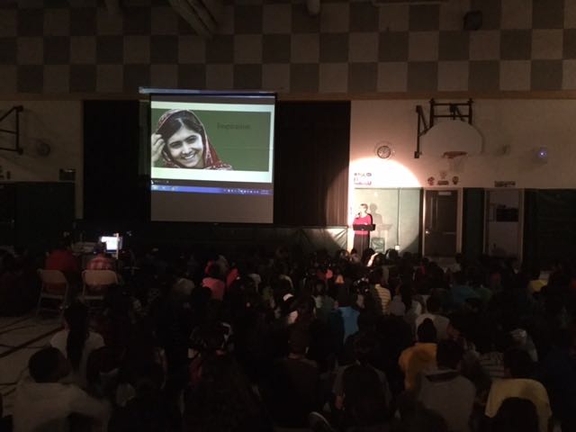 Presenting at Lougheed Middle School
