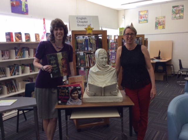 Librarian Karen Forgrave at Burnhamthorpe Public School
