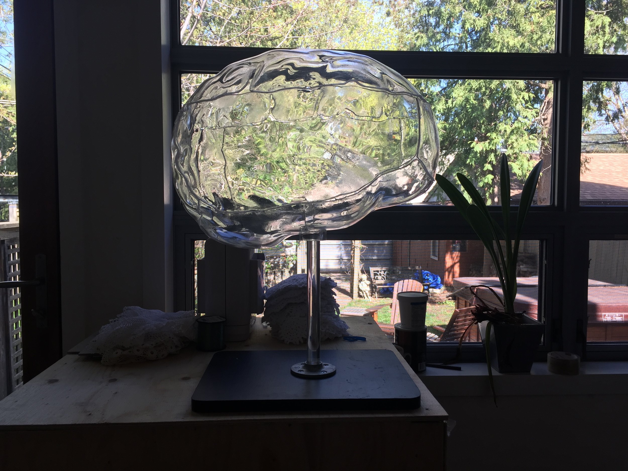 grainger brain project 13 plexi armature on stand.jpg