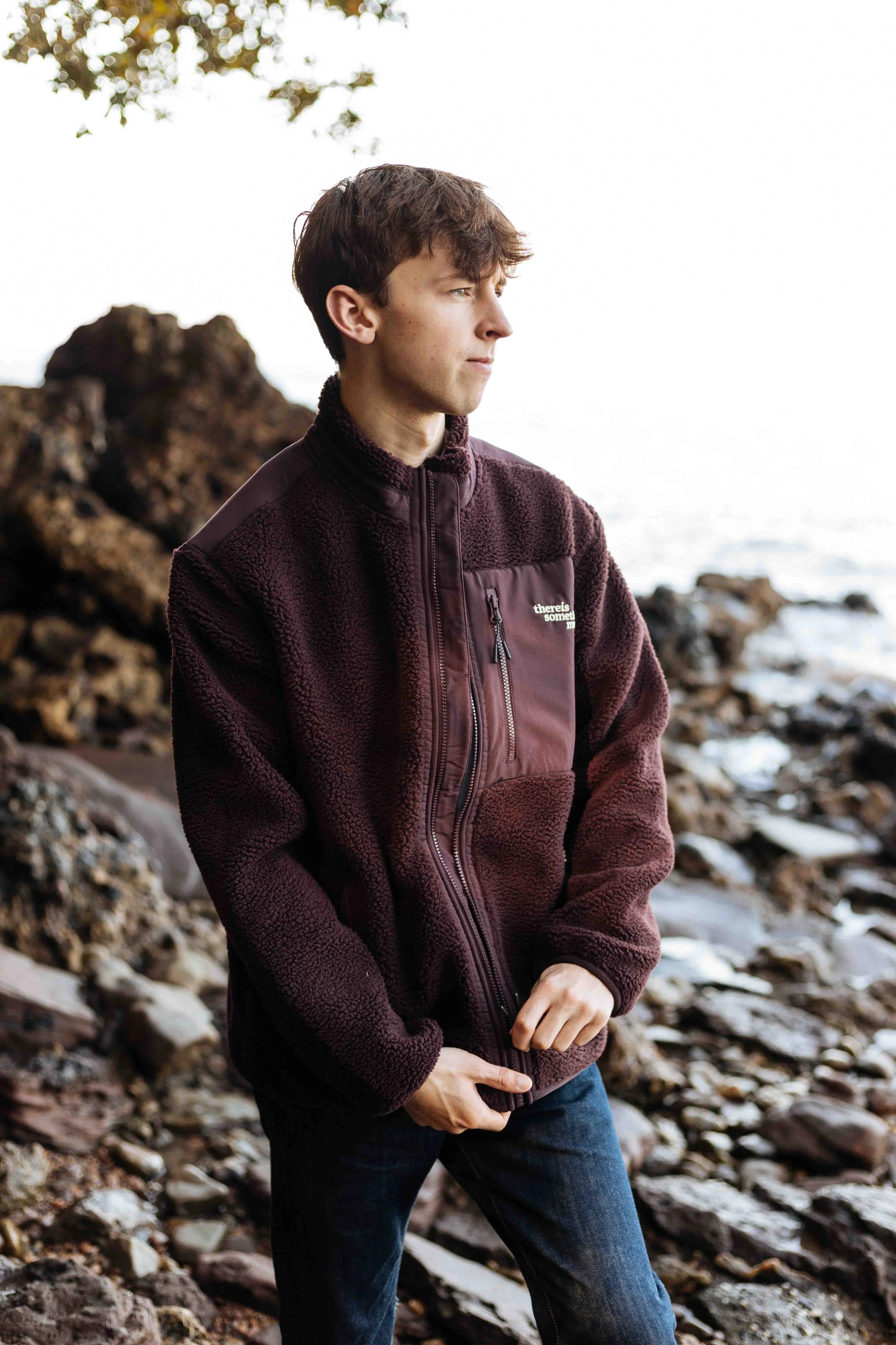 something more® purple fleece jacket