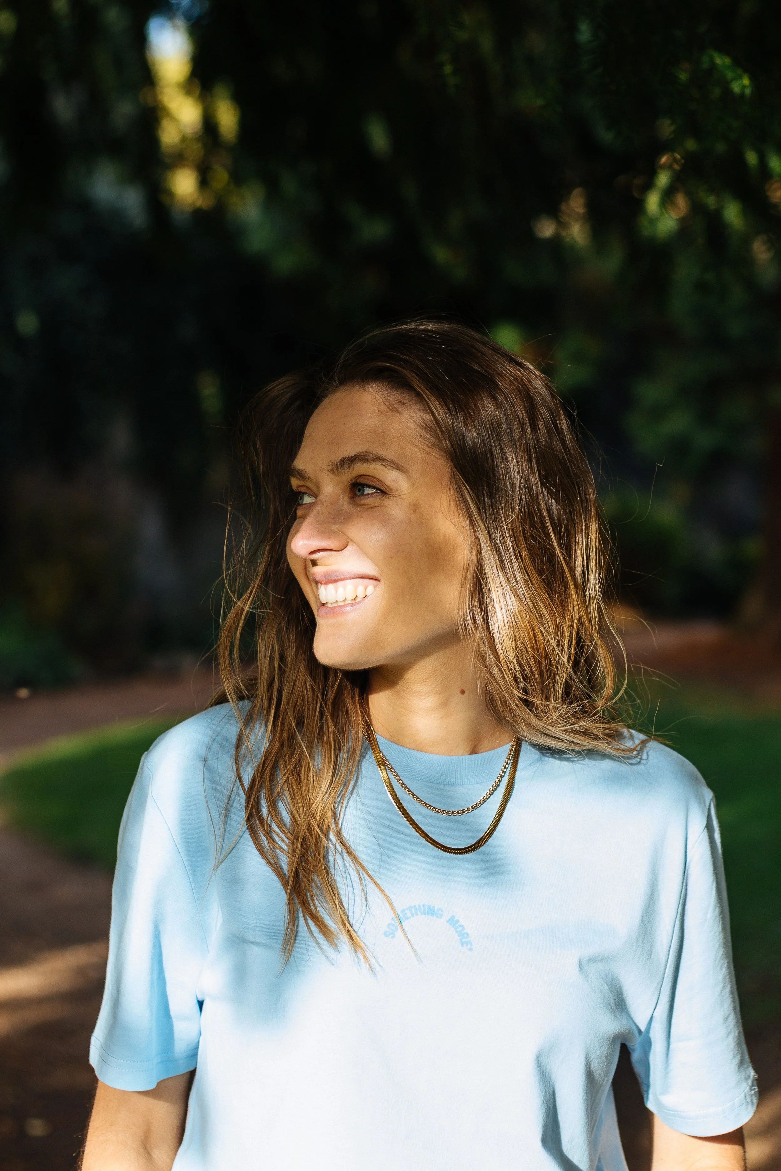 something more® soft blue tee