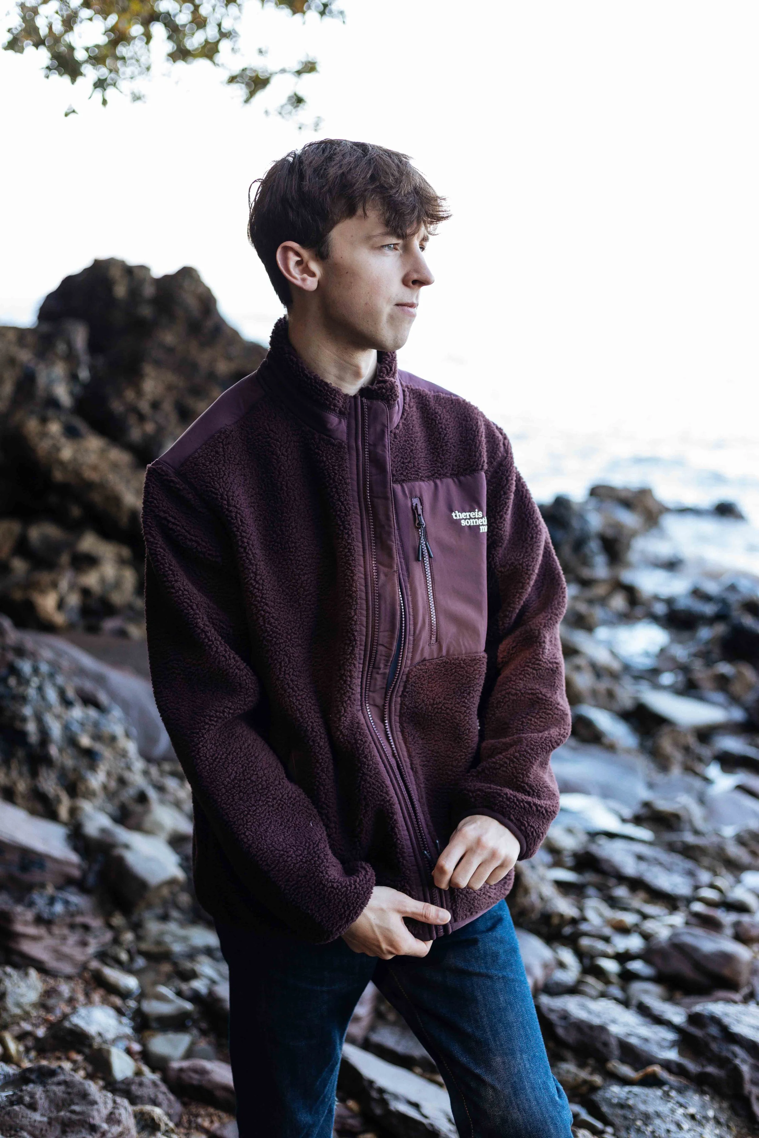 something more® purple fleece jacket