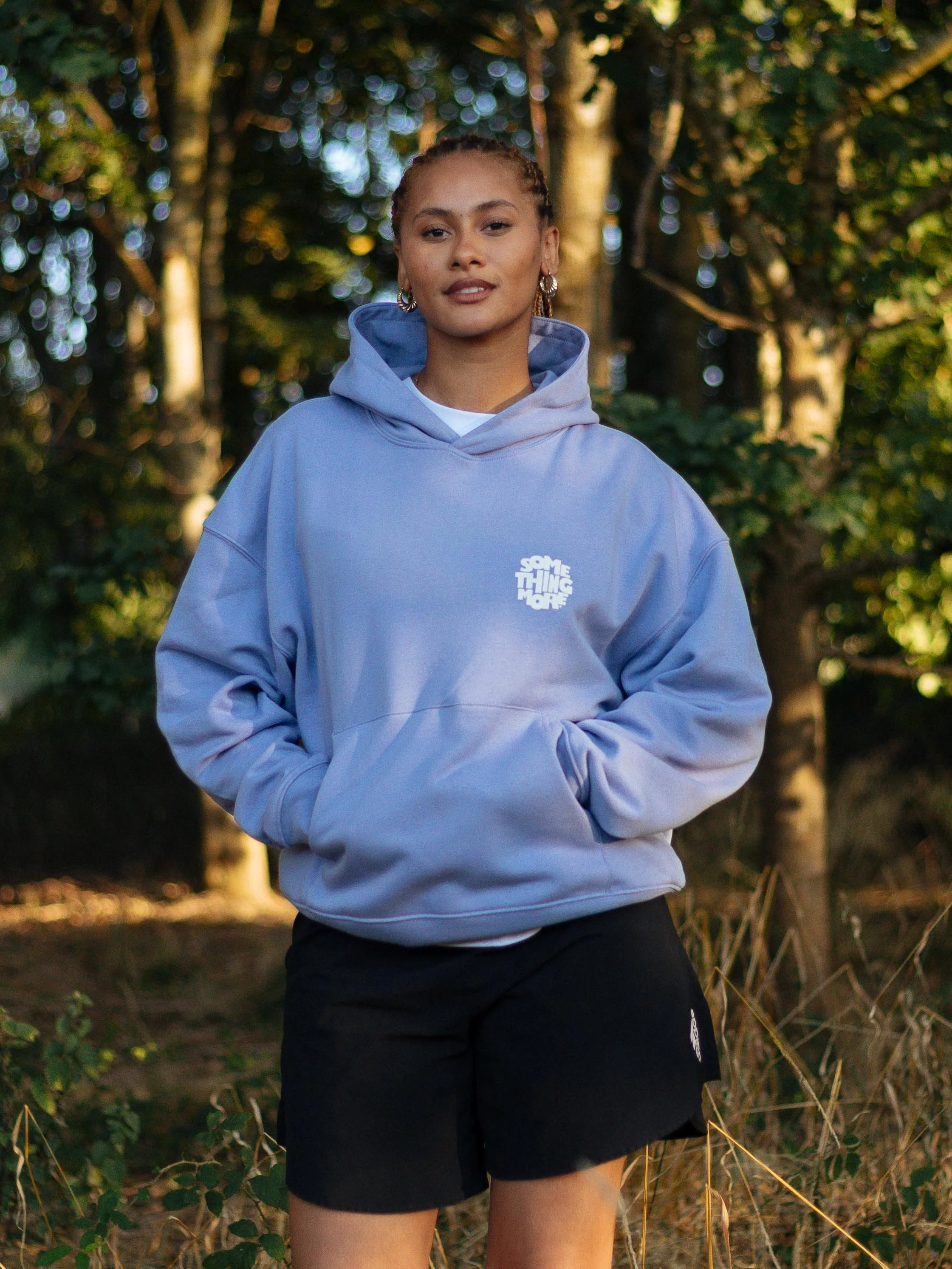something more® lilac graphic hoodie