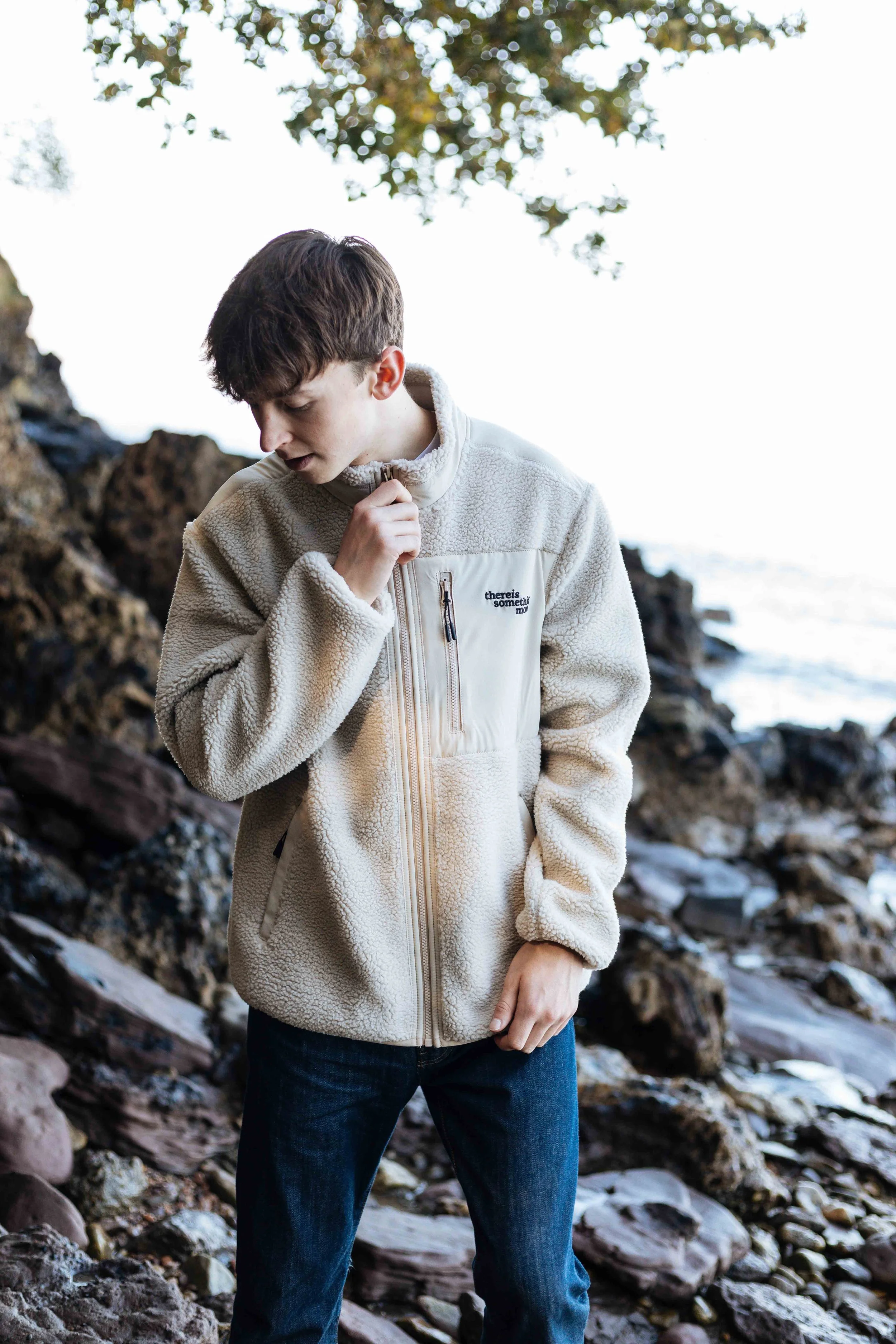 something more® sand fleece jacket