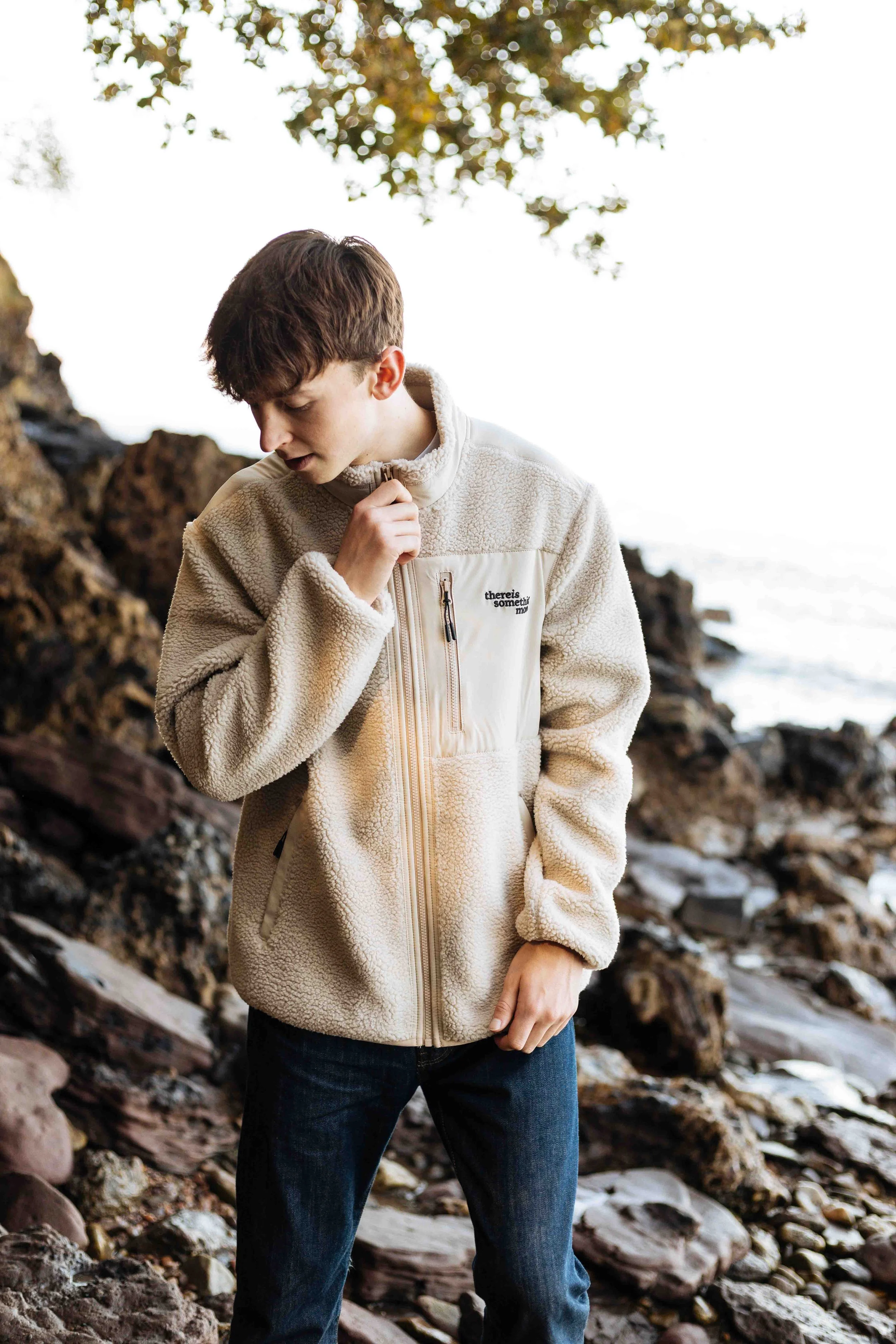 something more® sand fleece jacket