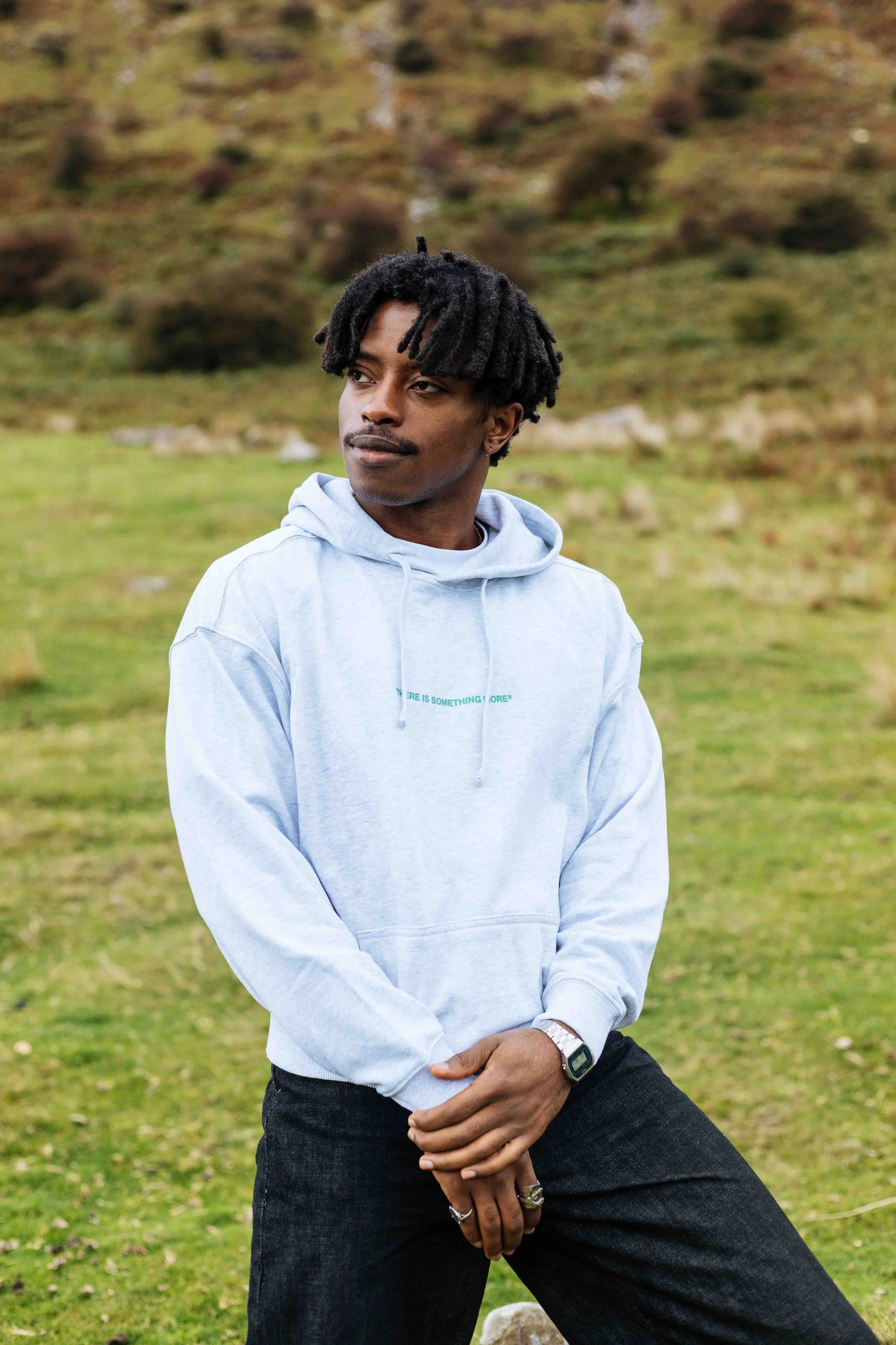 something more® statement grey hoodie