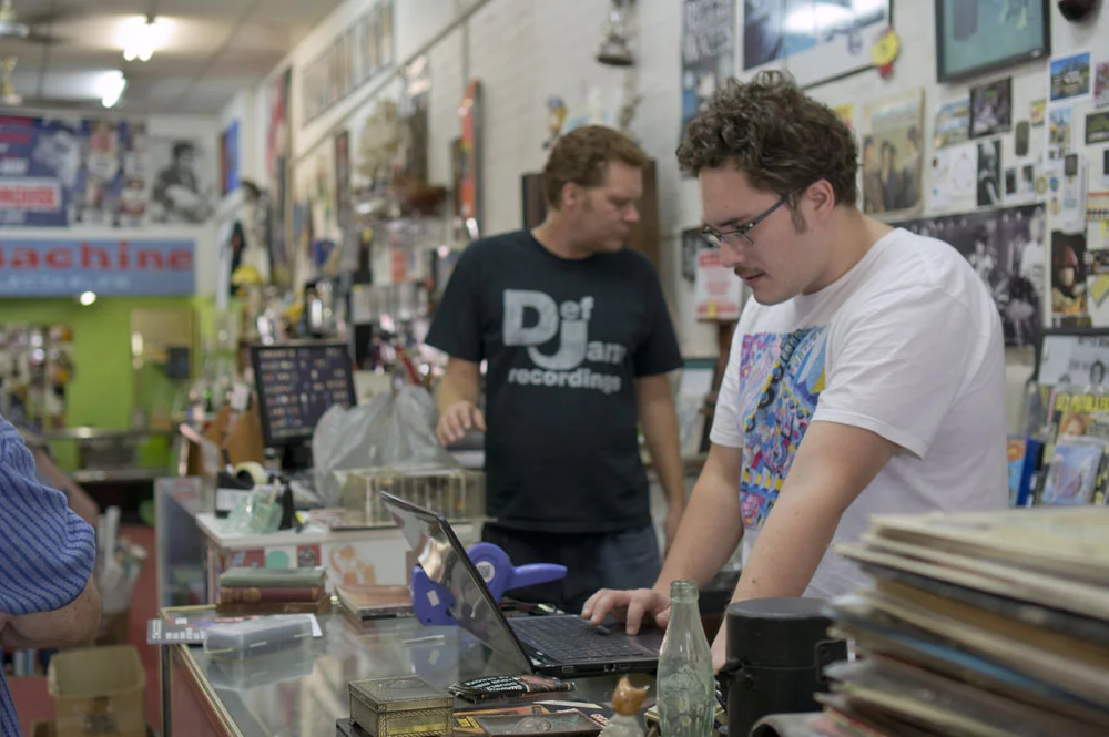 Phil Daltron (Left) (friend of The Time Machine) and Daniel Stuth (co-owner) (Photo: Joshua Watson)