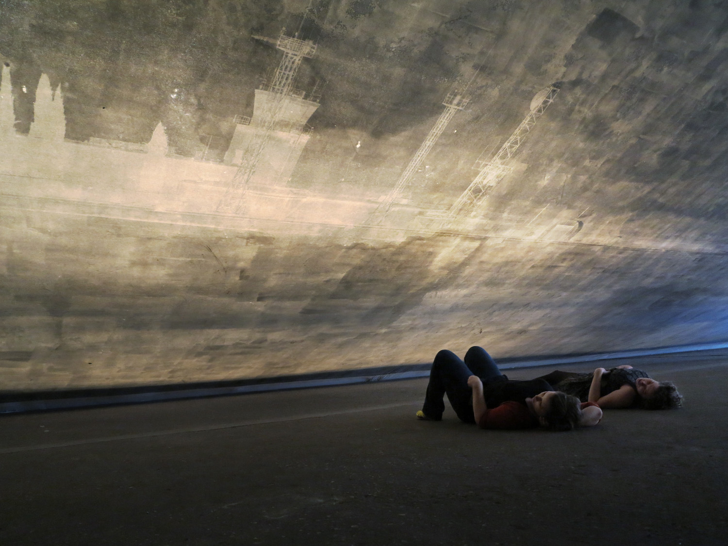 Up close and personal, viewers experience the Great Picture at the Contemporary Arts Center in New Orleans in 2013.