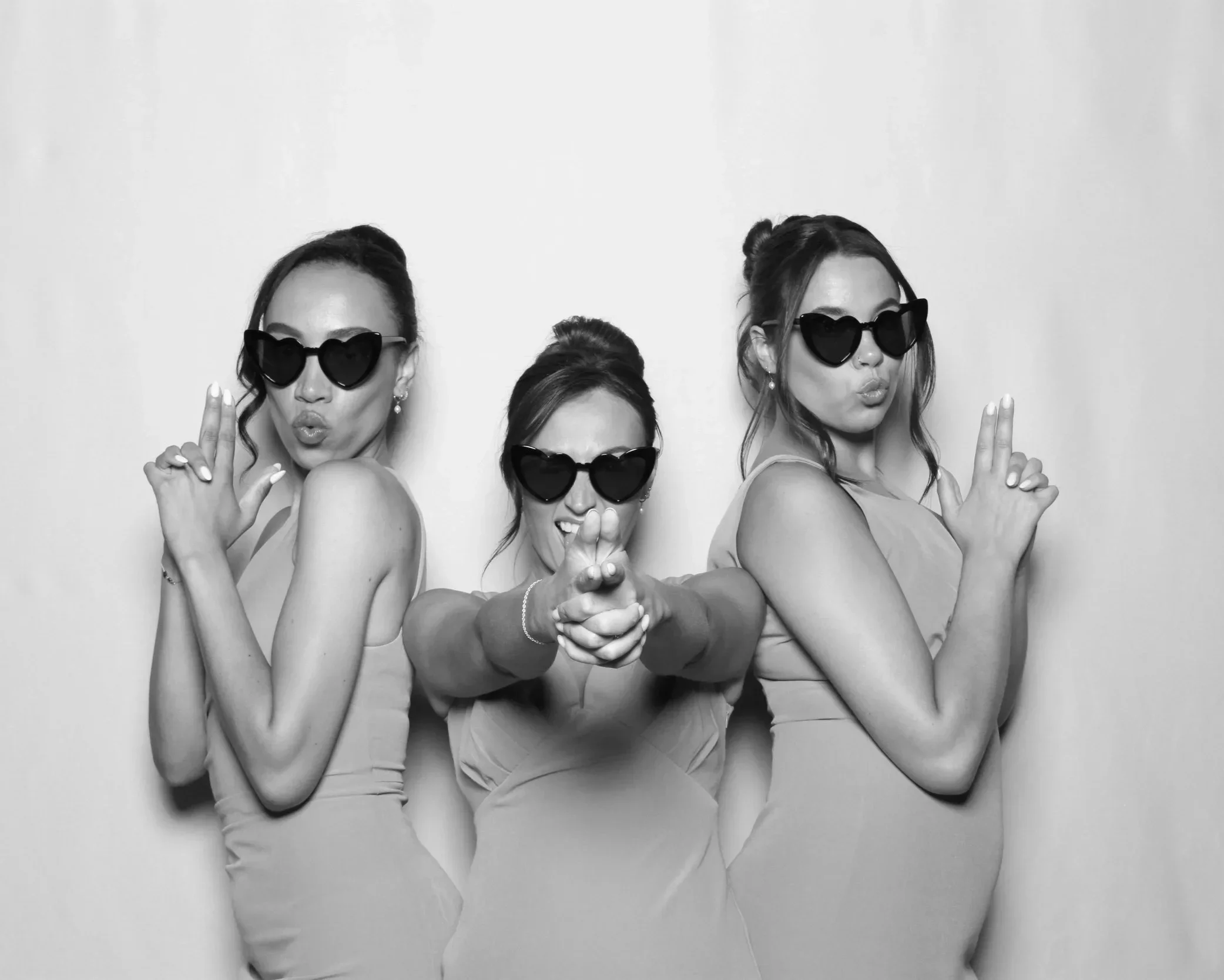 black and white filter photobooth