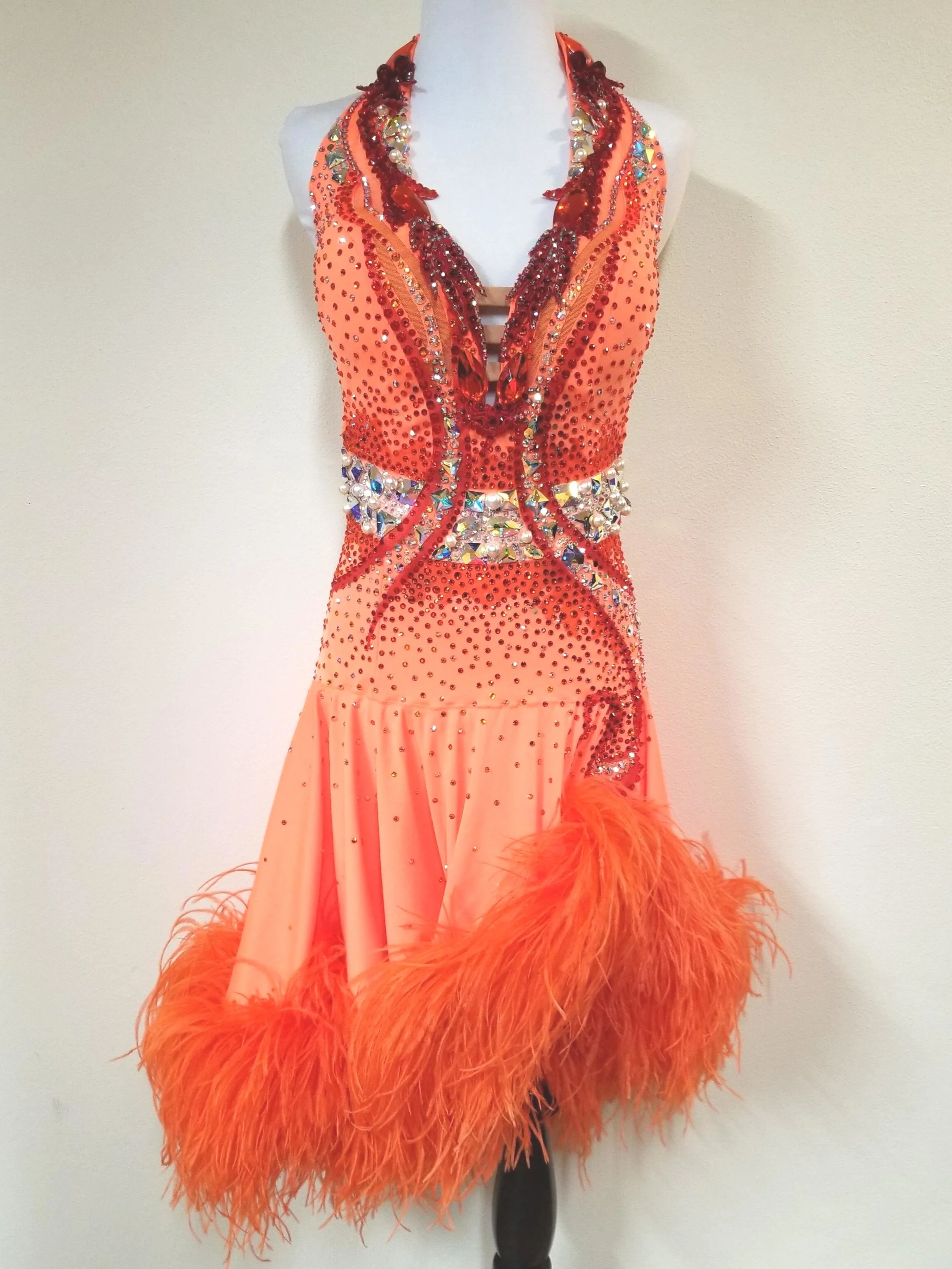Tequila Sunrise — Dazzle Dance Dress Rentals Ballroom Dress Rentals