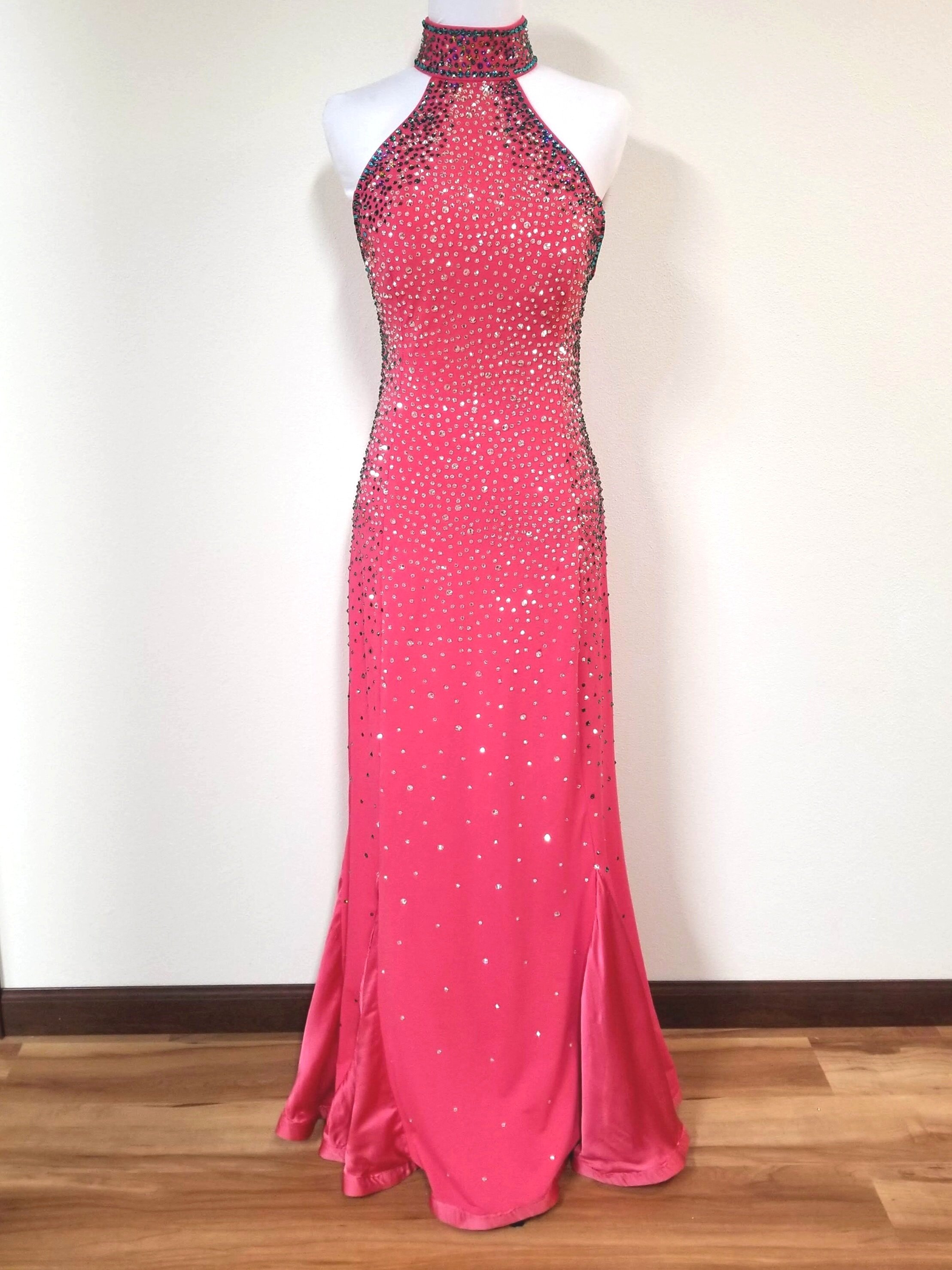 Wine Color One Shoulder Long Sleeve Dress style LD 4296 - Prom-Avenue