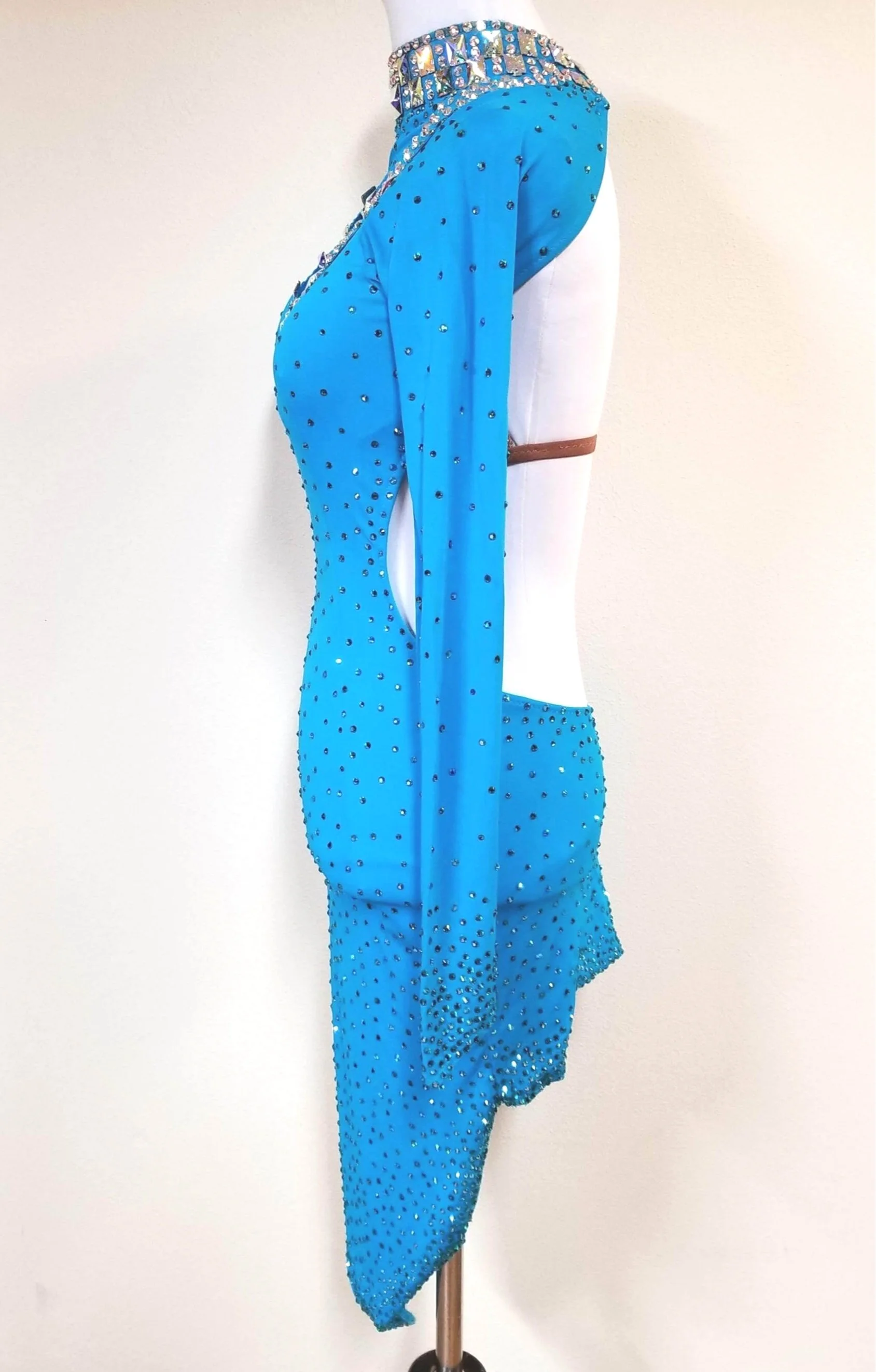 blue latin dance dress Girls Latin Dance Dresses Blue Red Black Fringe Salsa Rumba Chacha Ballroom  Performance Costumes for Kids – Moderndancedress.com main image 1