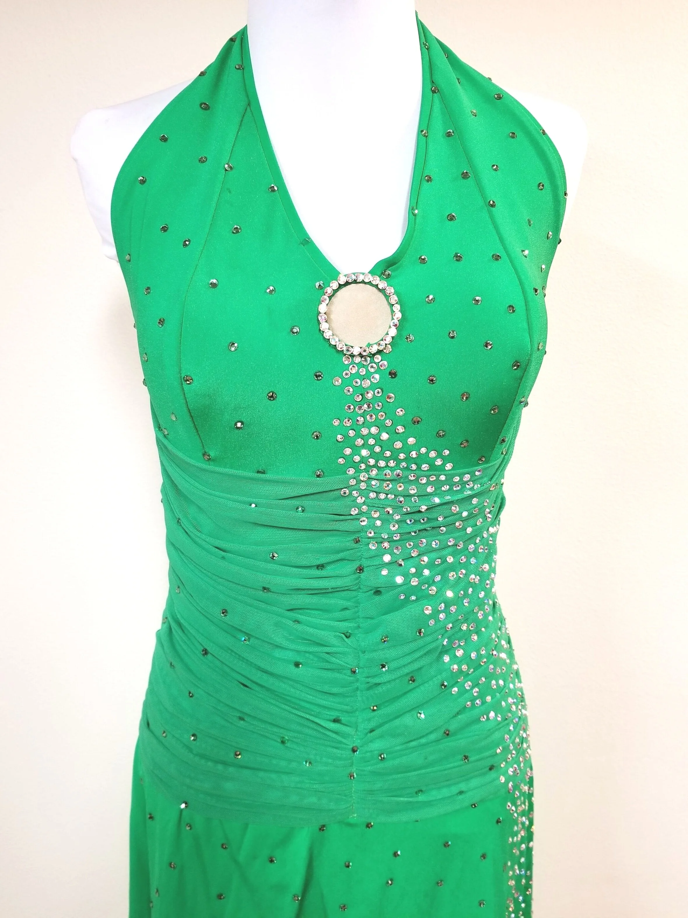 slim fit dress slacks Green Lyrical Dance Costume, Adult X-Small – avenueBLUEdesigns main image 0