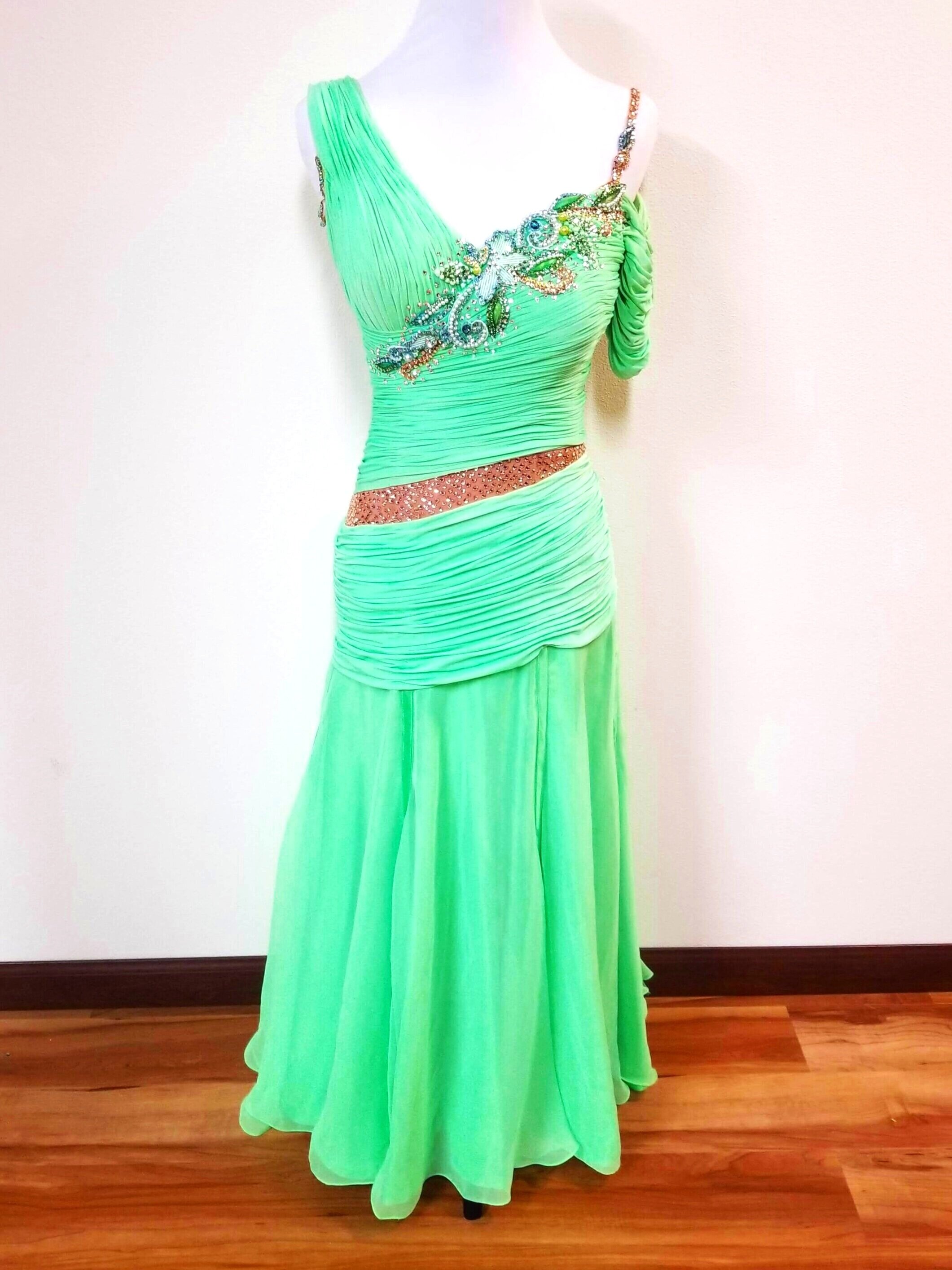 Charming Chartreuse — Dazzle Dance Dress Rentals - Ballroom Dance Dress ...