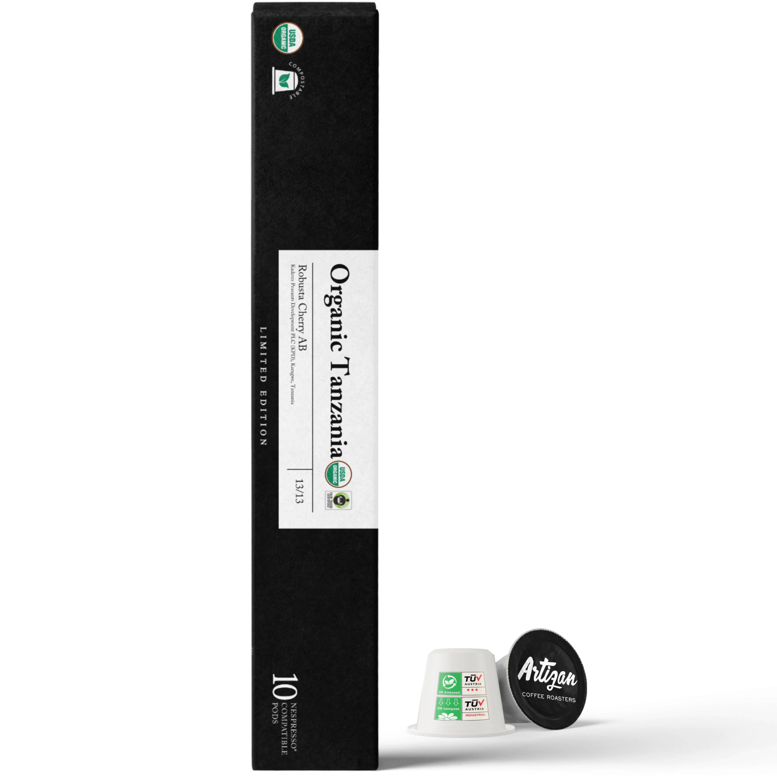 Tanzania Organic Fair Trade Robusta Cherry AB — Organic Nespresso Pods & Capsules USDA