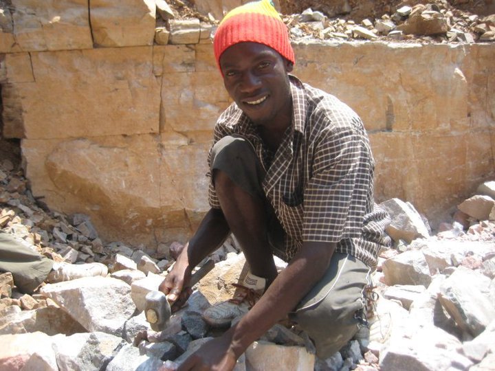 Winston looking for diamonds. He had worked at the Marange diamond fields, but after witnessing killings, he got scared and fled.