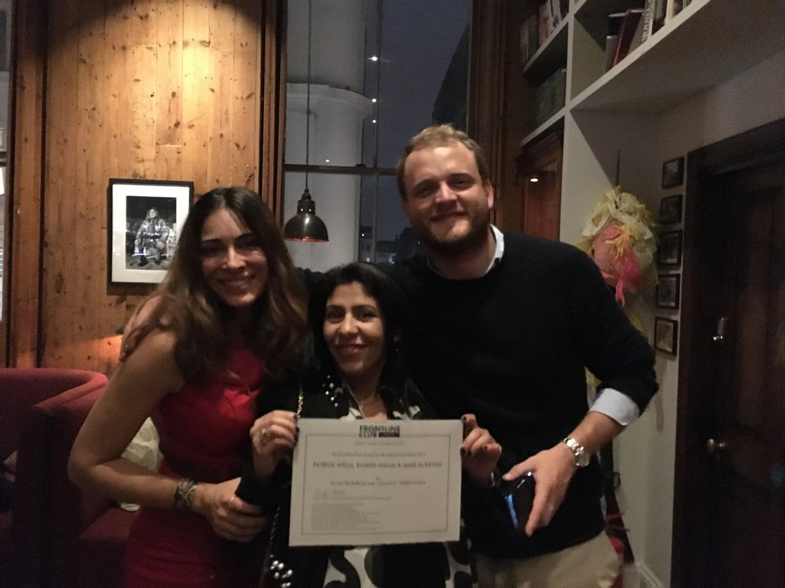With director Patrick Wells and producer Mais AlBayaa.