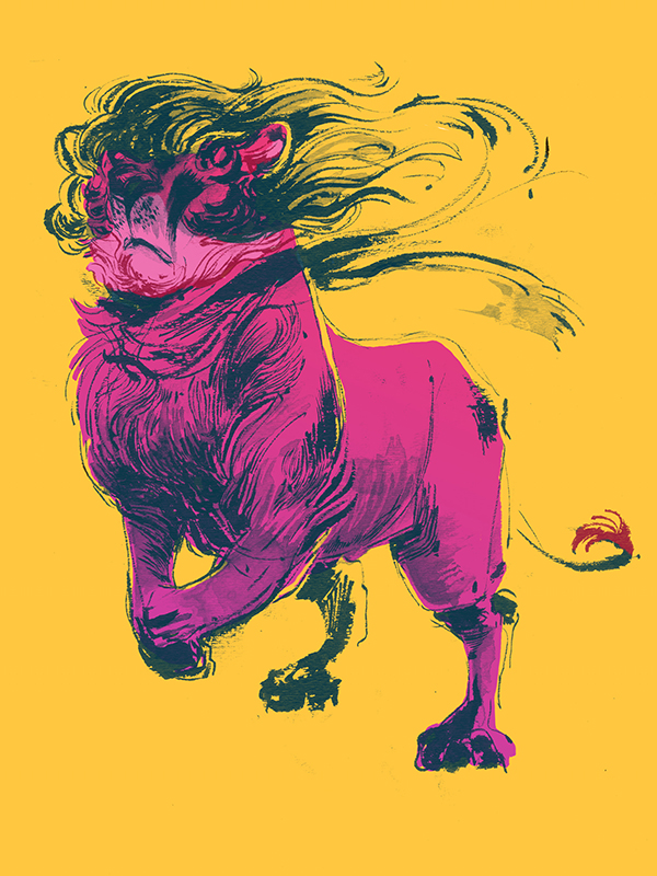 A gift for a friend. Ink and digital. 2014.