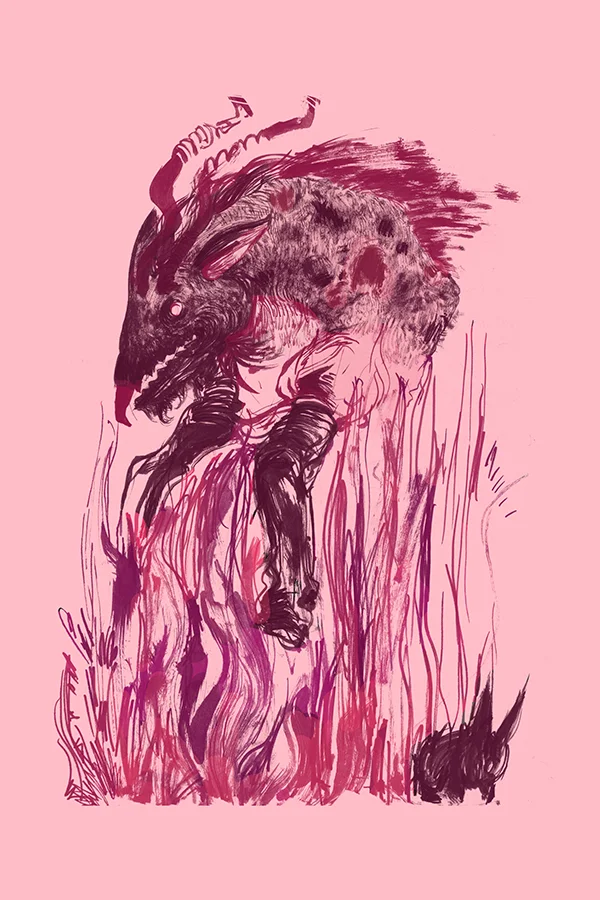 For my "Born Slippy," my solo show. Ink. 2014.