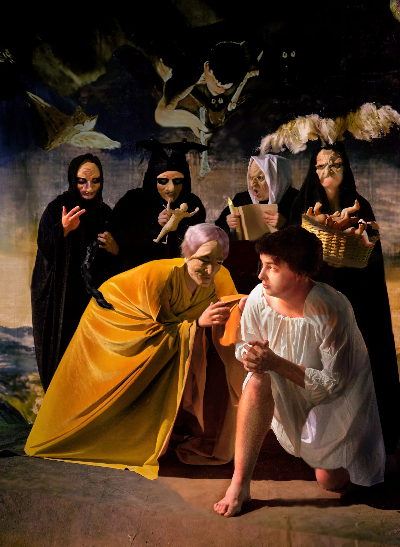 Tableau Vivant of Goya's The Spell