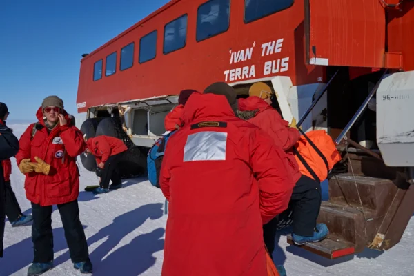Loading up 'Ivan' the Terra Bus, who took us the rest of the way to McMurdo.