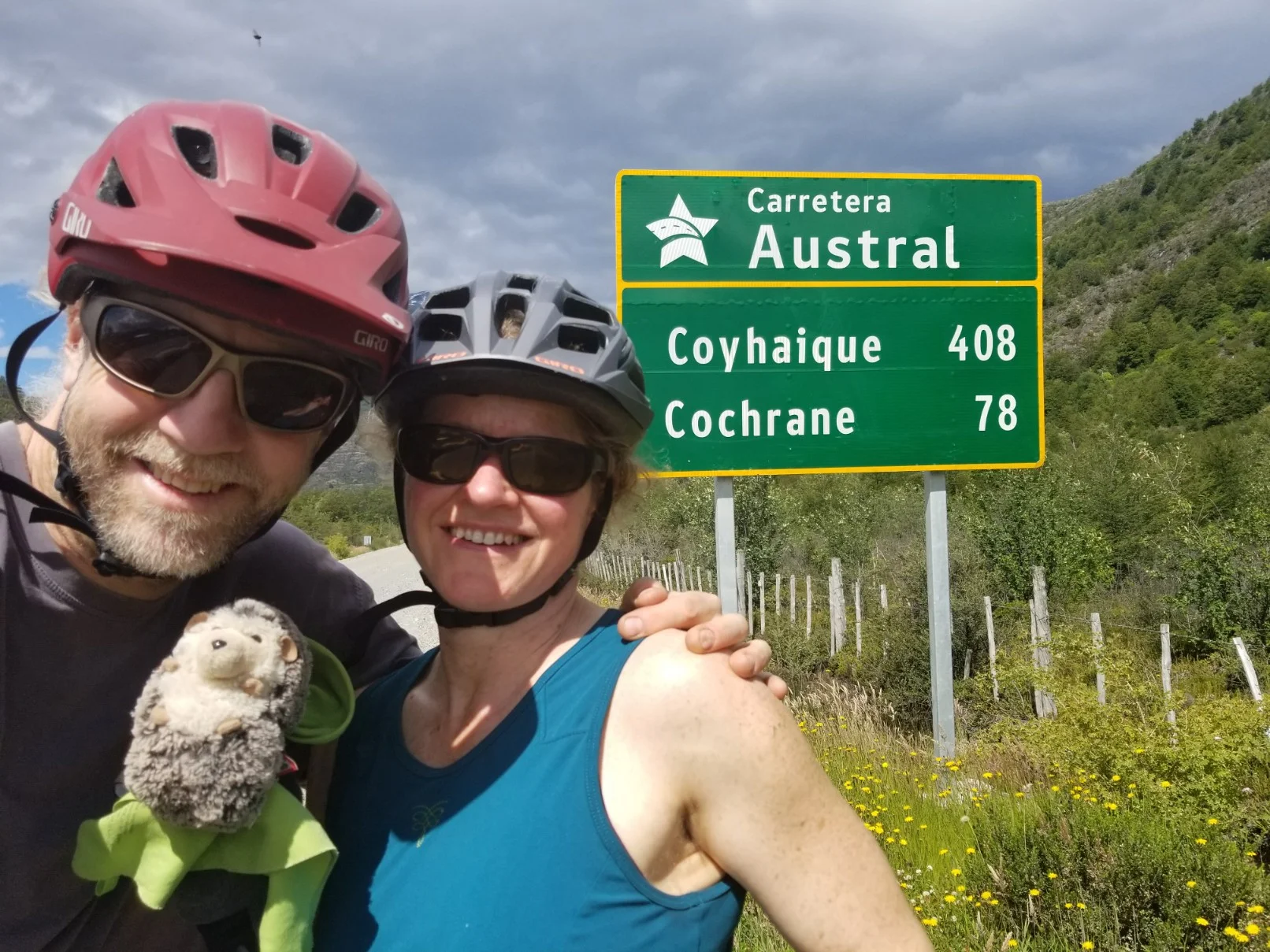 We proudly passed the 400 km mark from the start of our trip.