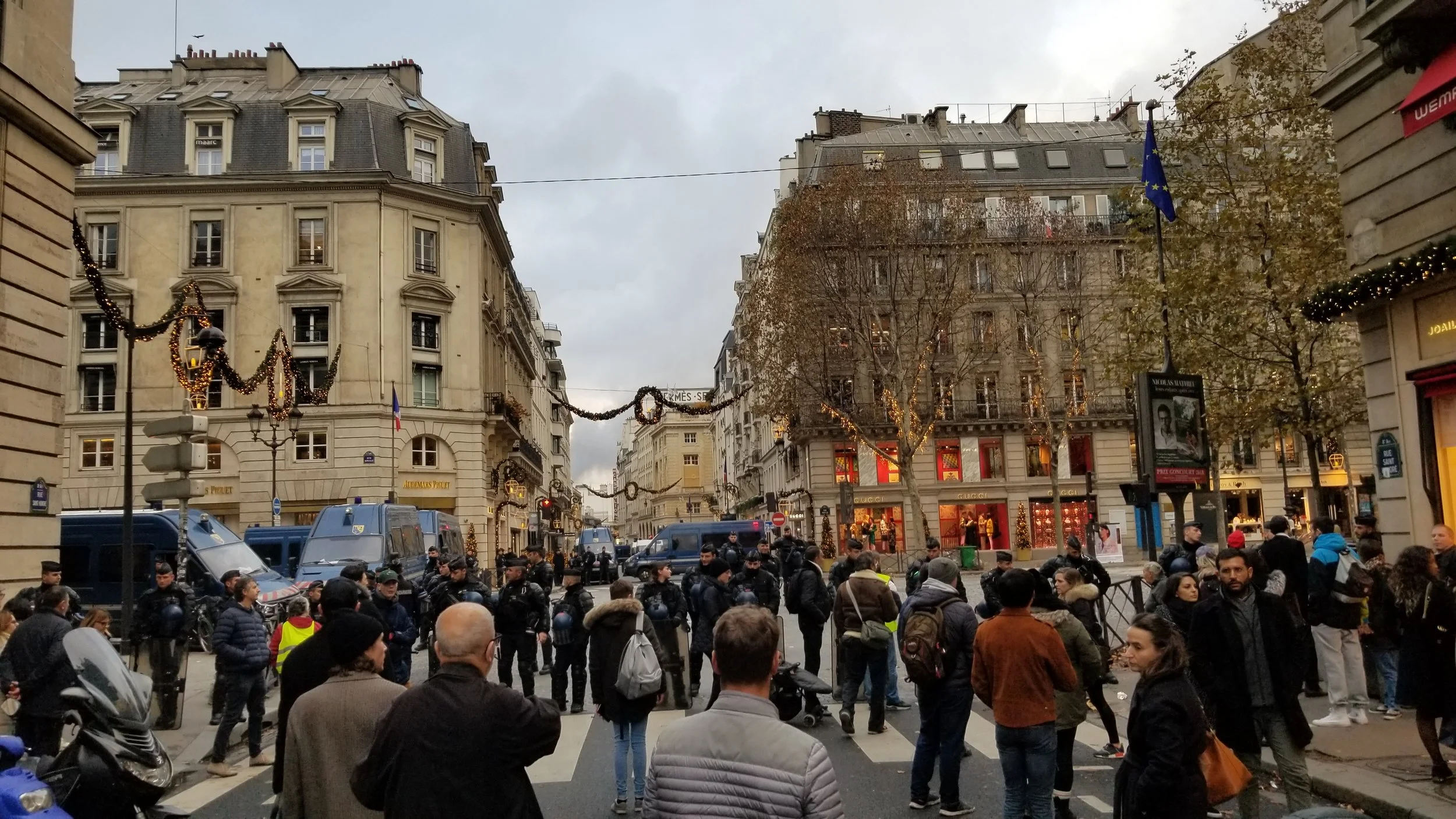 but the woman’s march wasn’t the only protest in Paris.