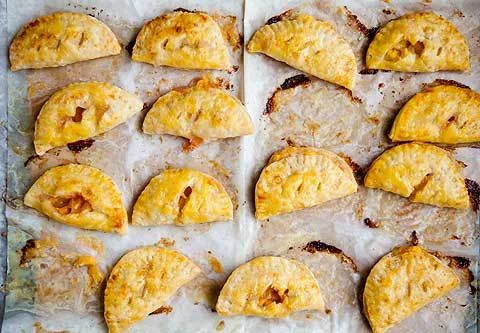 Peach Hand Pies with Spiced Yogurt Dipping Sauce