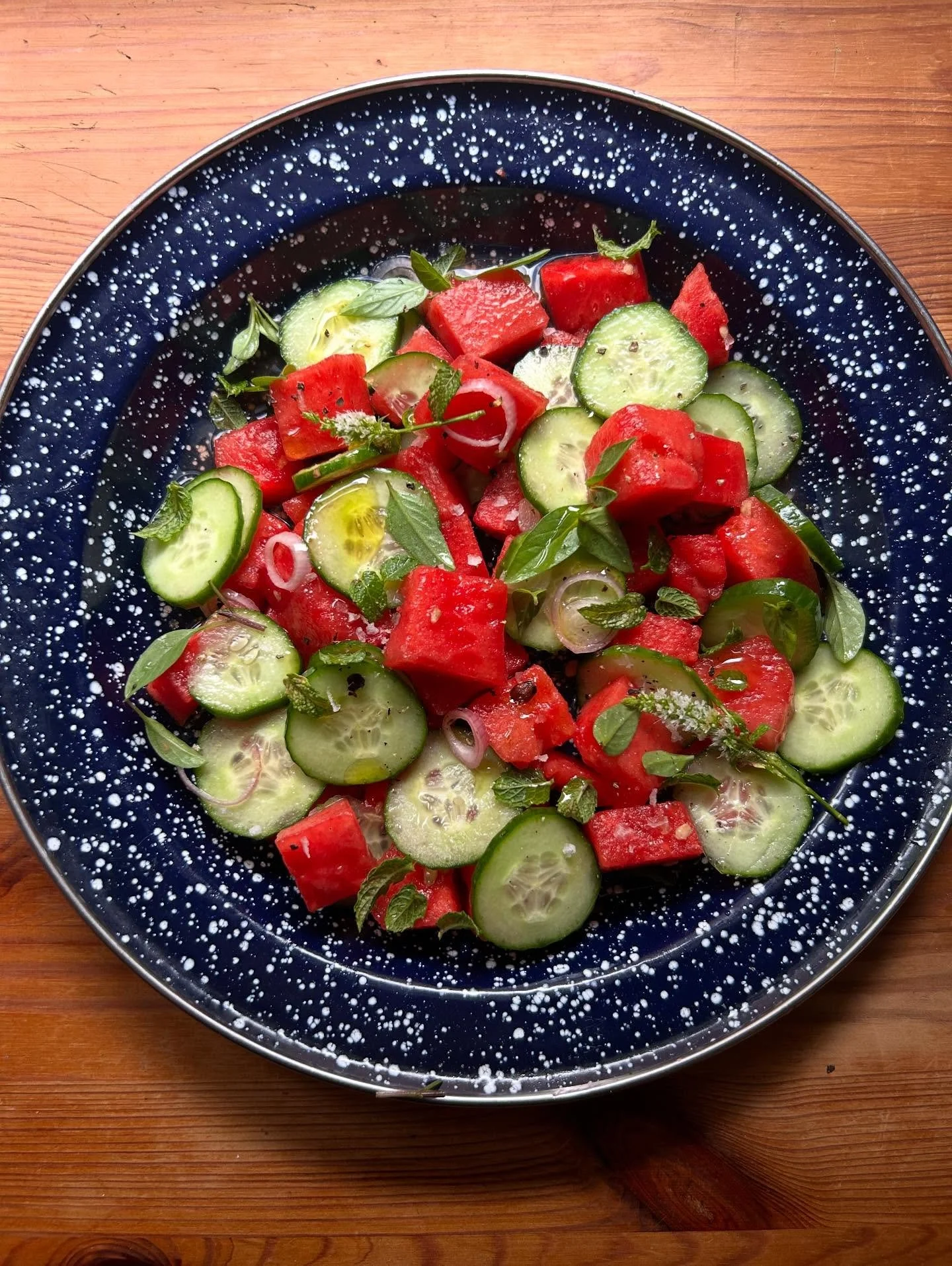 During any heat wave, all I start craving are the freshest, coldest salads.&nbsp;Even a good chopped salad might become dinner when the ambient temp in my kitchen climbs above 80 degrees. 

I&rsquo;m a thrive-in-cold-weather person, but what always t
