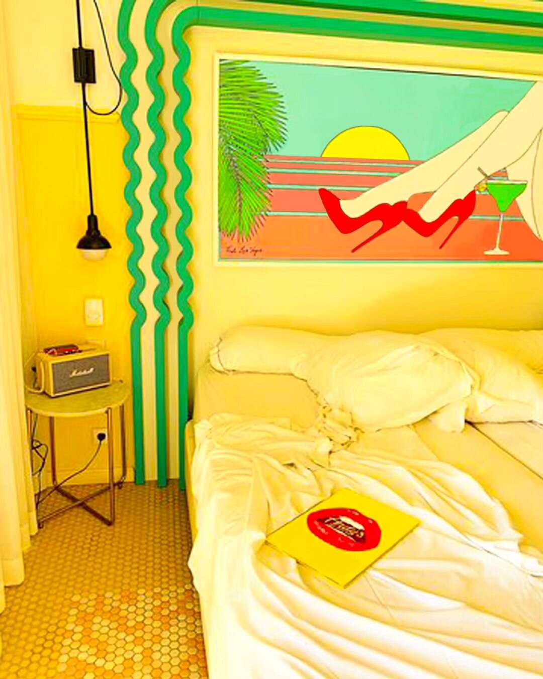Postcards from Room 118 aka the @fridalasvegas suite at the Paradiso Art Hotel @paradiso_ibiza in its many sorbet moods &amp; colours ☀️🌴🍹 

Thanks to the @concept_hotel_group for commissioning this artwork and giving me the ultimate brief: &quot;D
