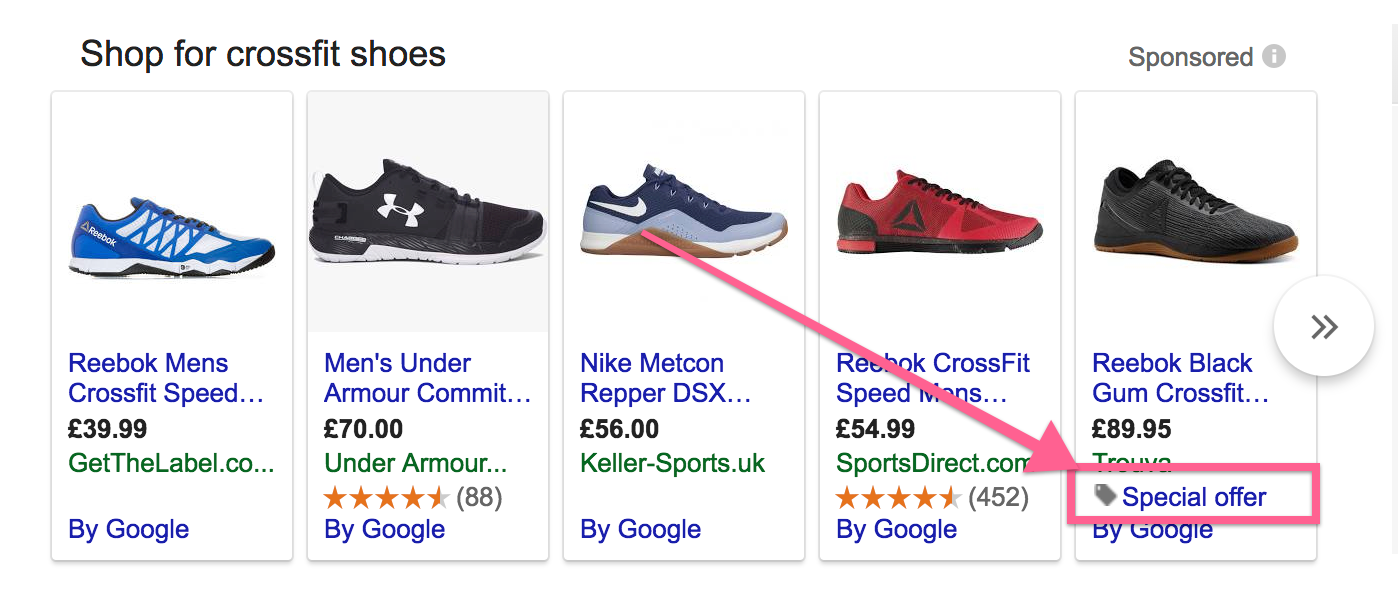 An example of a Google Merchant Center Promotion