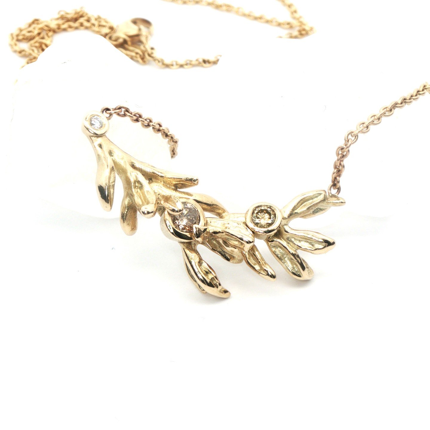 Hi there :) I wanted to show you this Paradise necklace I was commissioned to make for B. from the gold of her mother, grandmother, and father. I sculpted the petals from her gold, inspired by the lavish levada's of Madeira &aacute;nd the dunethorn l