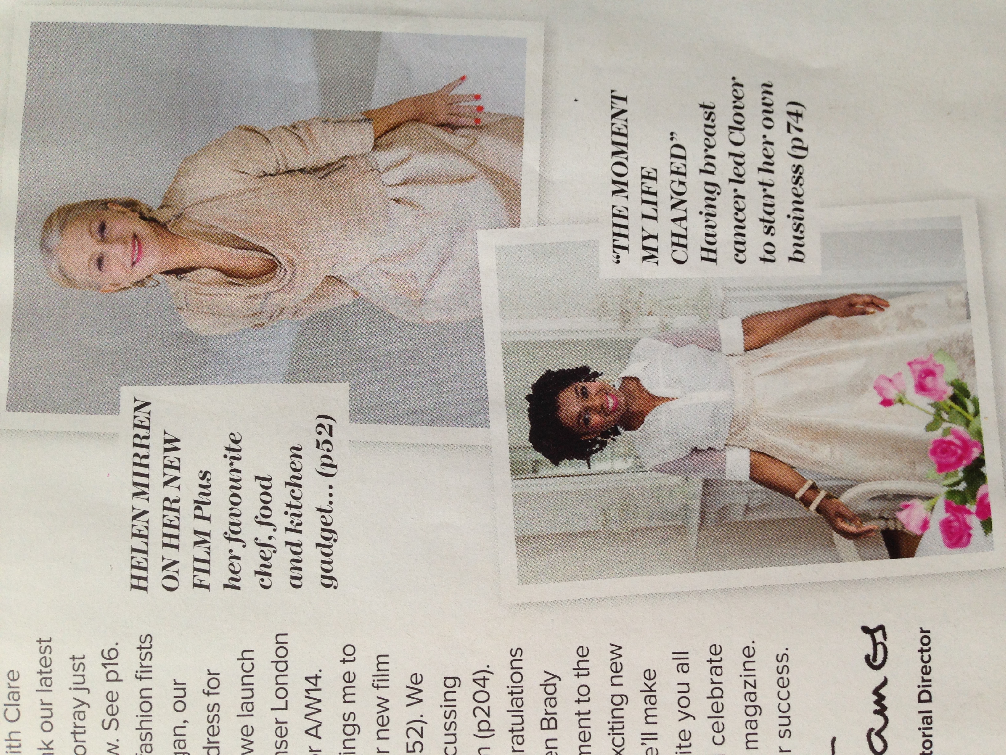 I'm still pinching myself made it to the 'Editor's Pick' page... with Helen Mirren!