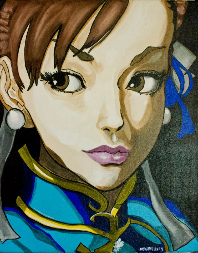 "Chun-LI" mixed media canvas