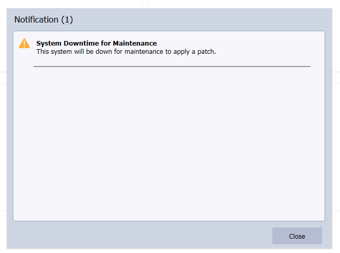 Example of notification