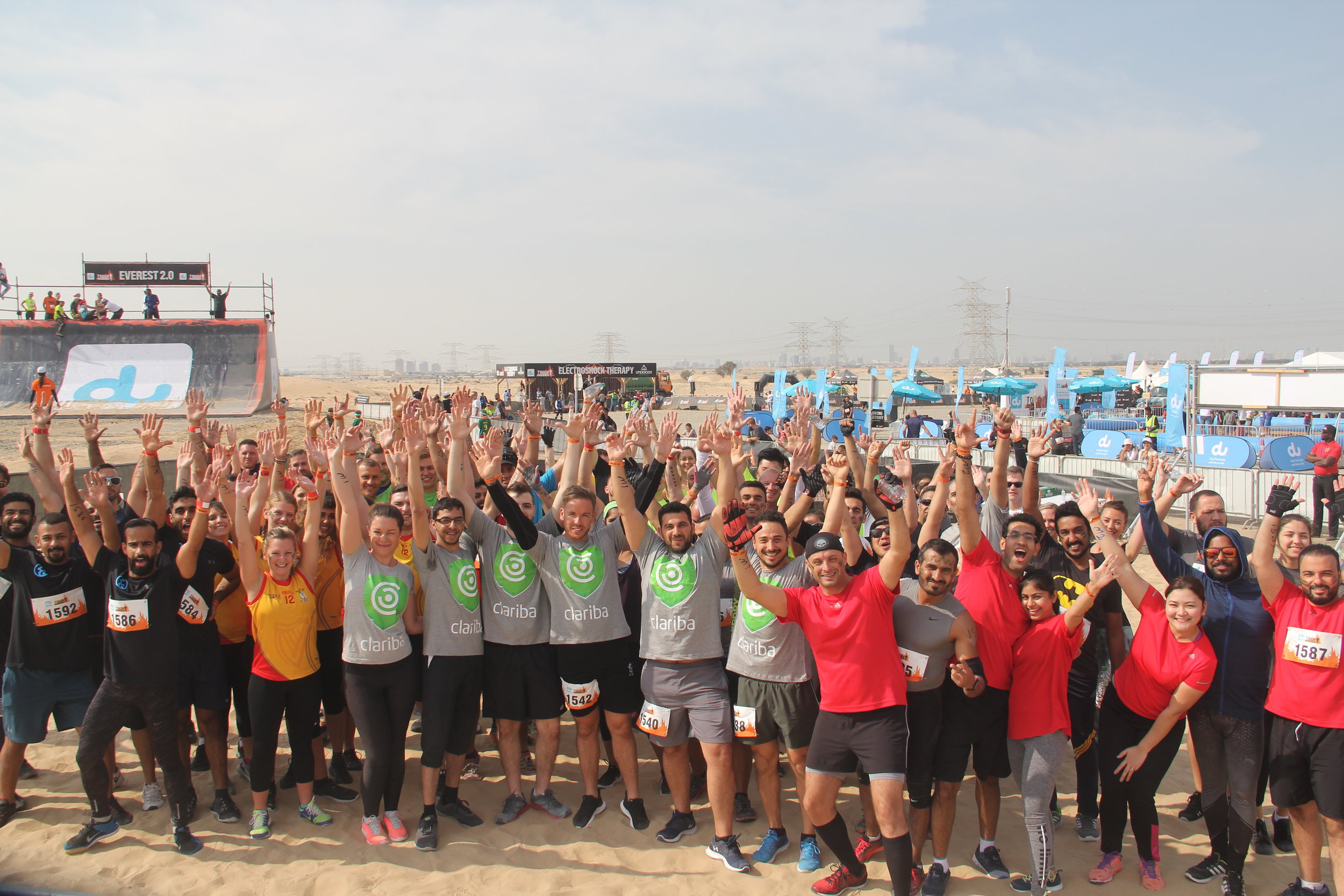 Our race in the desert - Clariba values and SAP technology at the Du Tough Mudder race