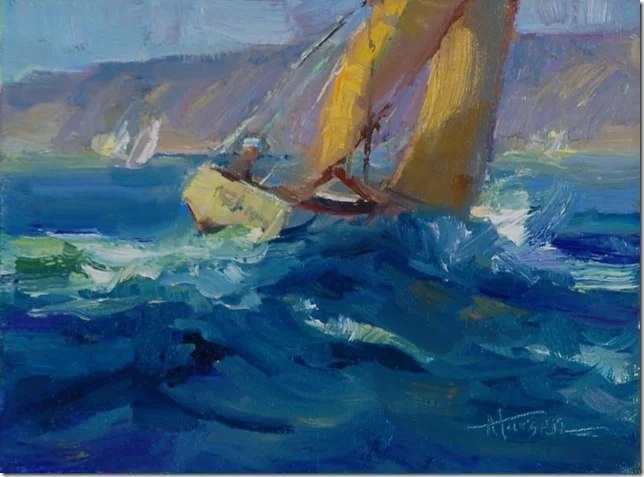 "A Good Wind" 6 X 8 Oil $550.00