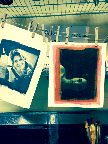 Images and tri-color gum prints by © Mel Skerpon (L) and © Mike Baker (R) 2015