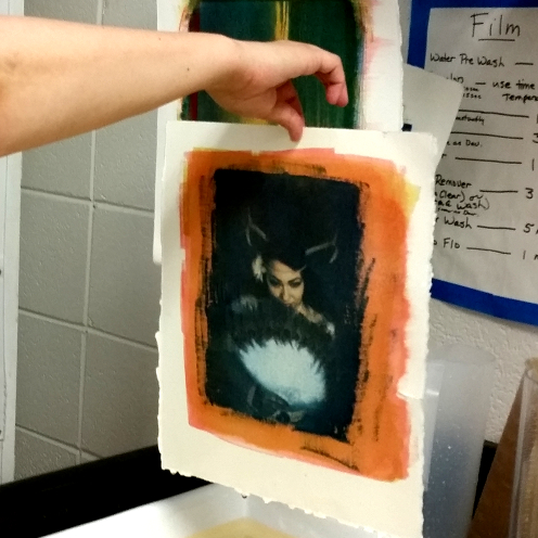 Image & tri-color gum print © Jane Wiley 2015