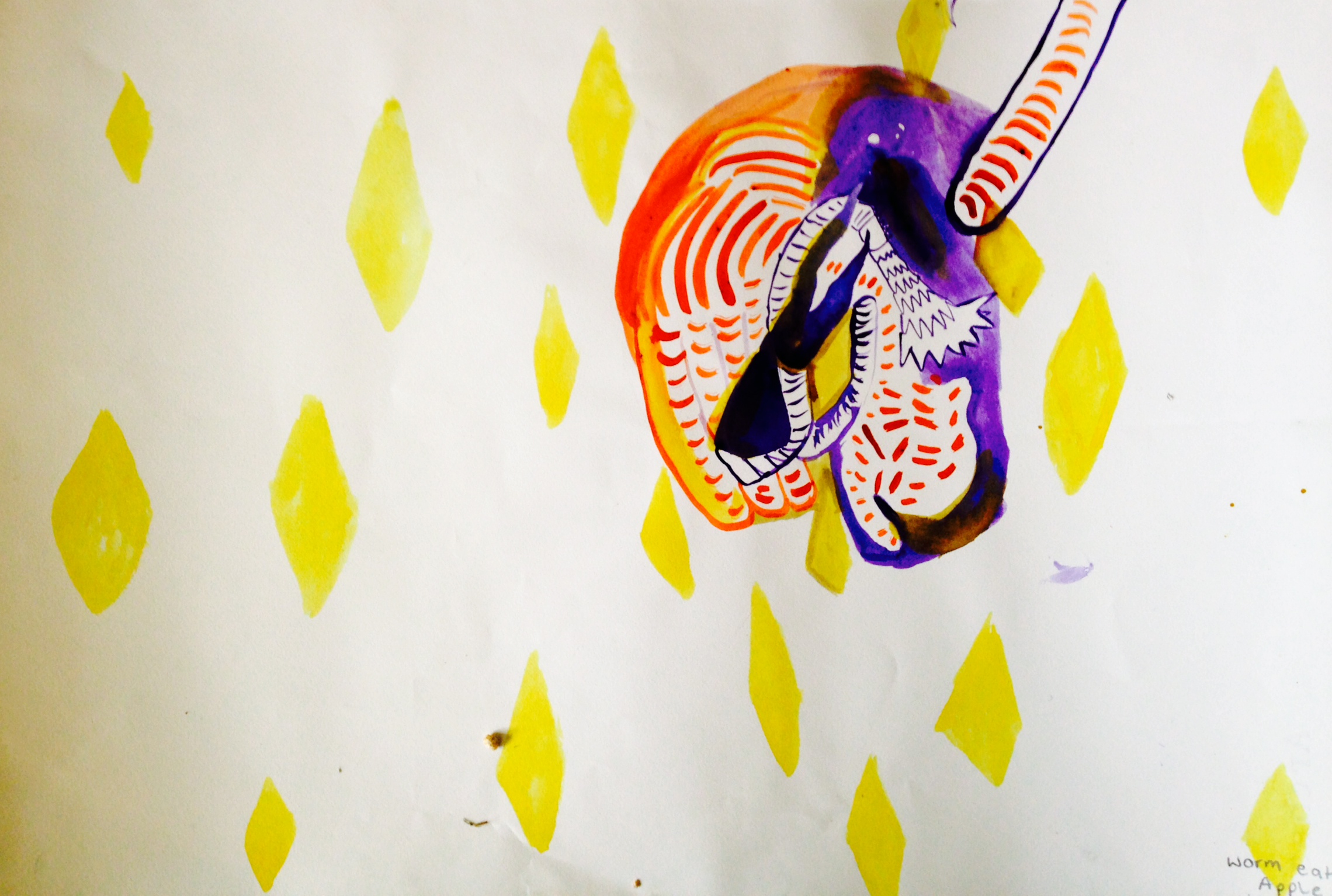 Worm Eating An Apple : Lion Eating An Antelope