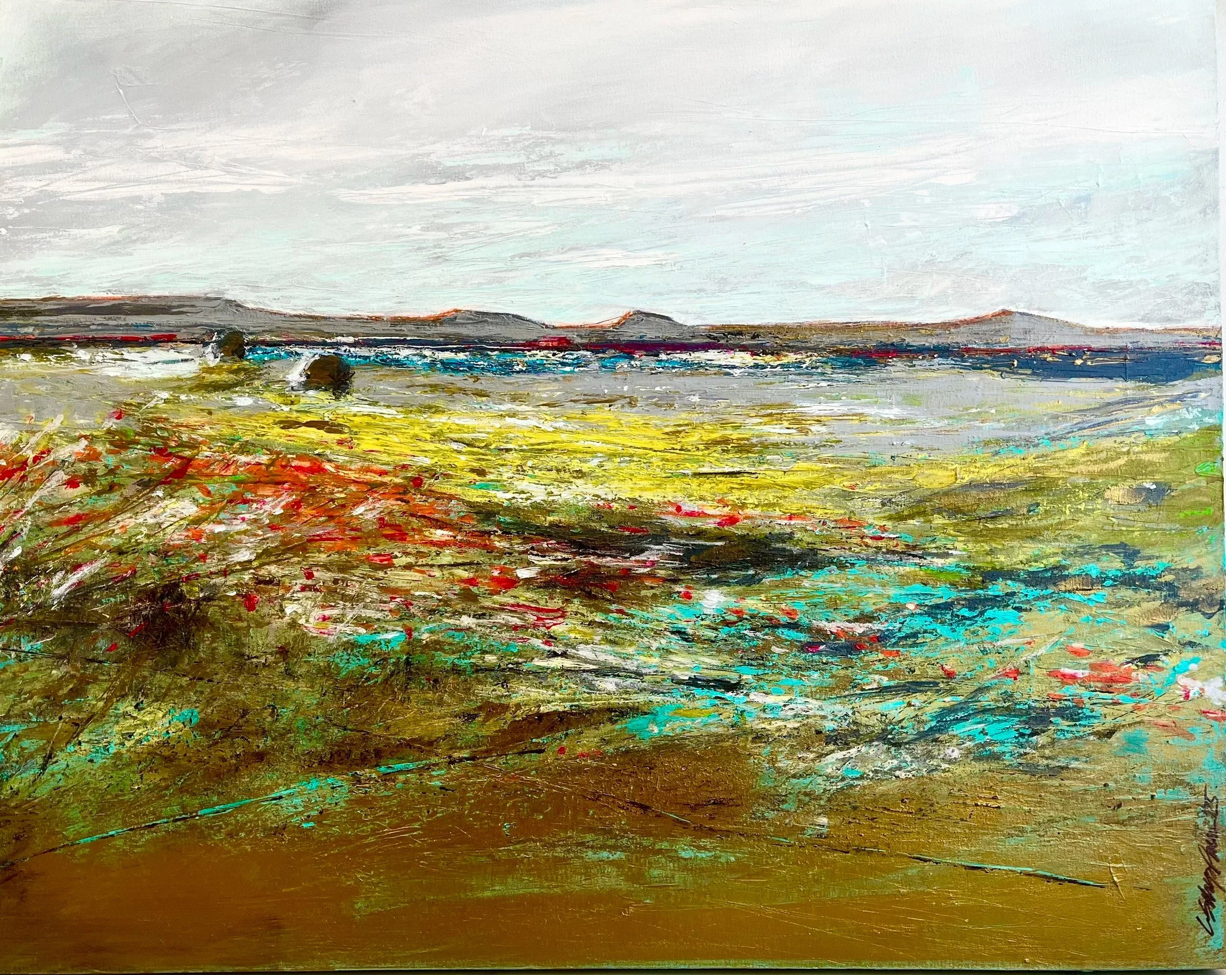 'Midlands Passing Through'  1000 x 1800 mixed-media on canvas 2024 