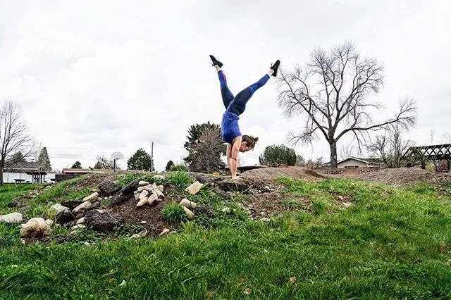 My wife walks on her hands a lot.