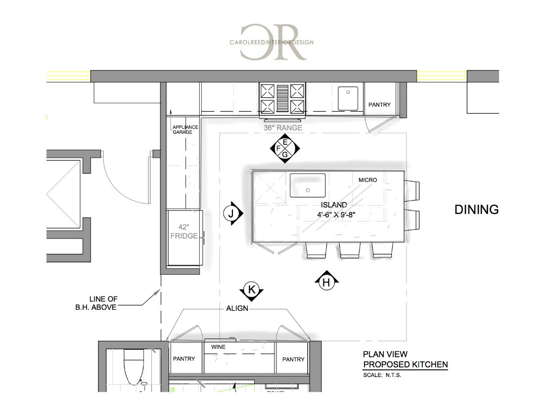 kitchen design plan view