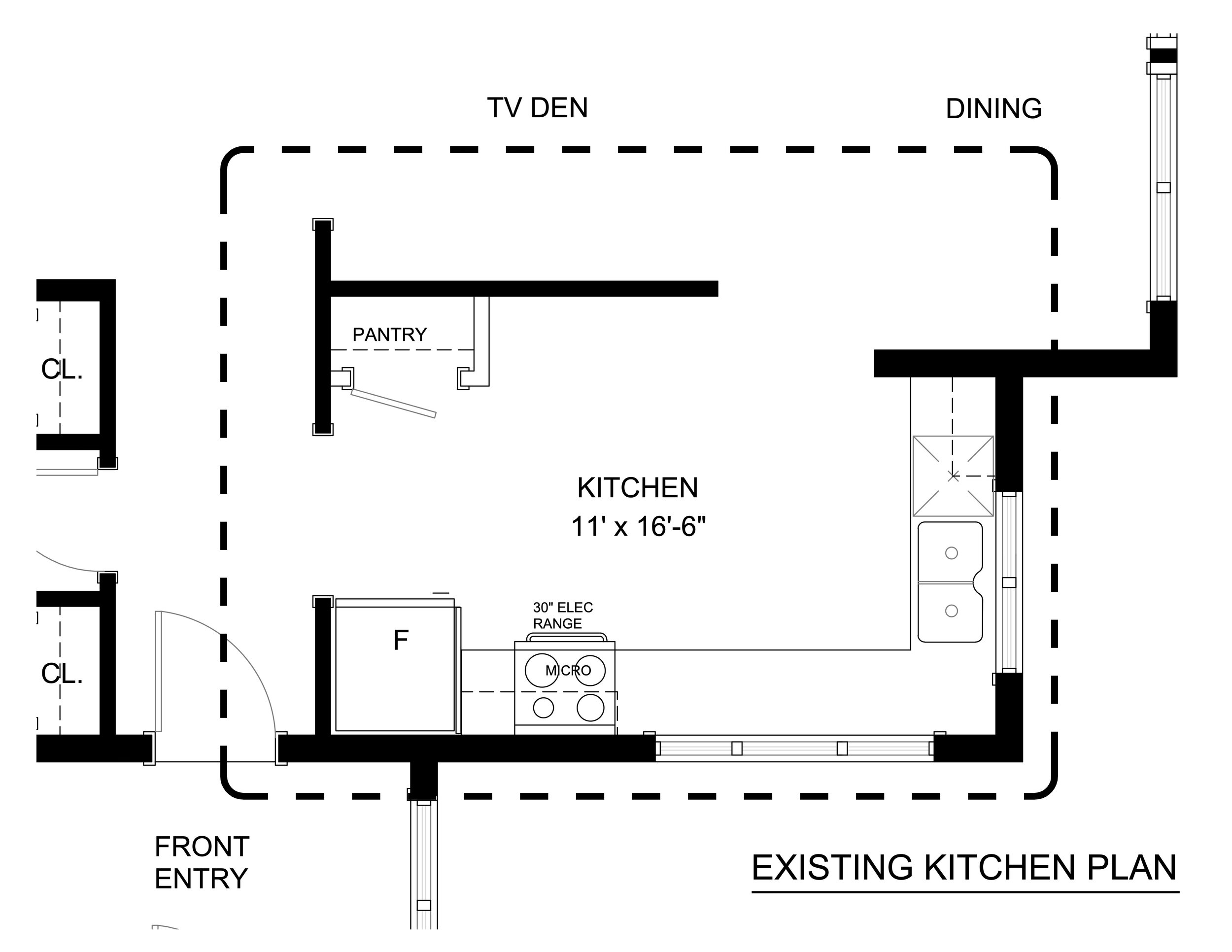 Kitchen Floor Plan - Before